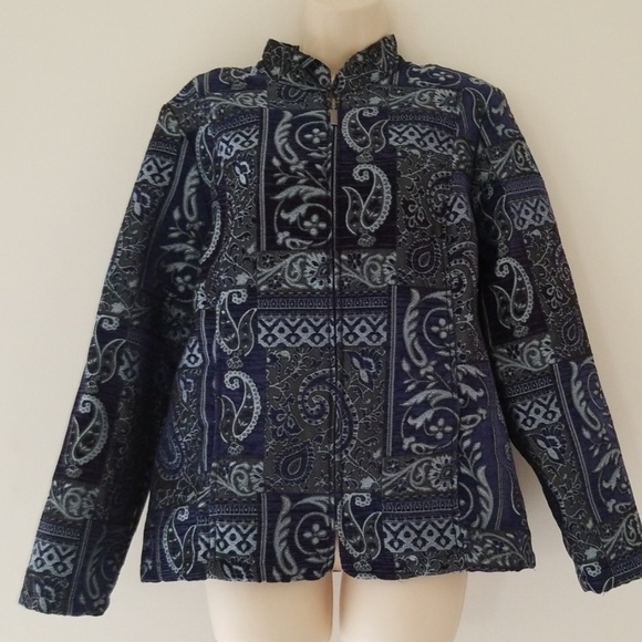 Serengeti Dress Jacket Zip Up Blazer Size Large - Picture 8 of 8